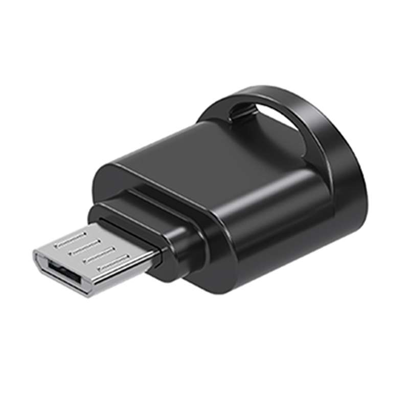 Micro USB to TF Card Adapter Mini TF Card Reader(Black)