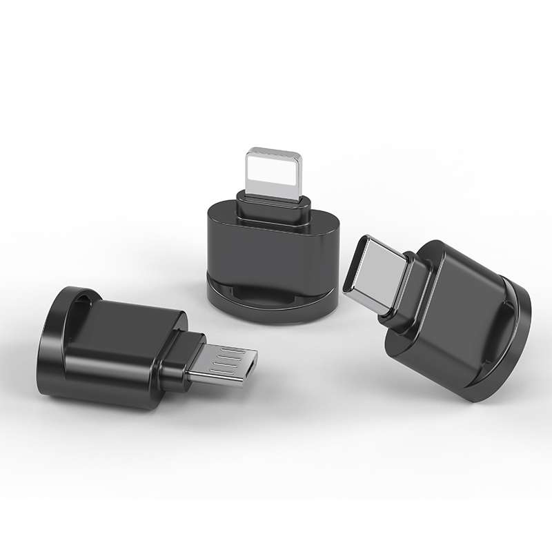 Micro USB to TF Card Adapter Mini TF Card Reader(Black)