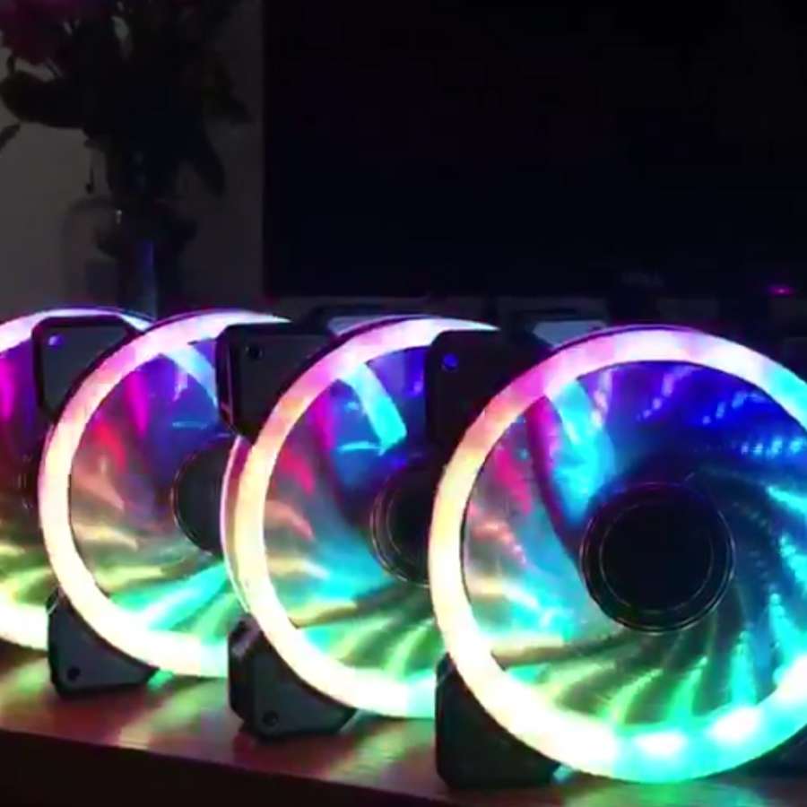 3 PCS CoolerAge DC 12V - 0.25A 2500PRM Remote Cotrol Computer Cooler Cooling Case Fan with Adjust