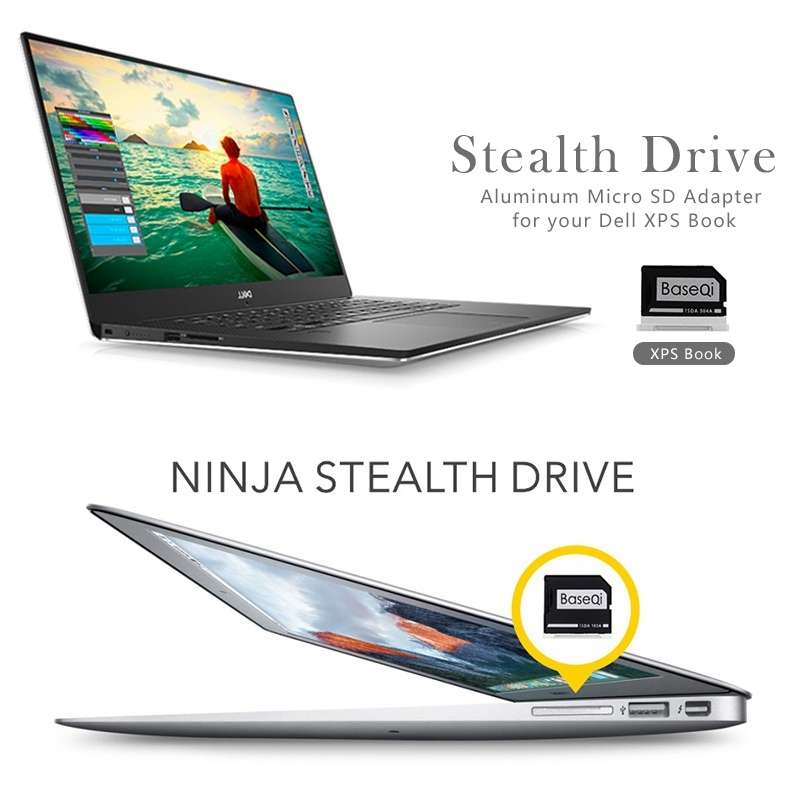 BASEQI Hidden Aluminum Alloy High Speed SD Card Case for Dell Precision M5510 Laptop