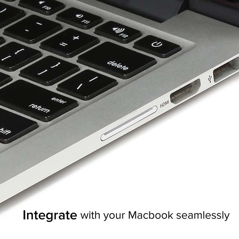 BASEQI Hidden Aluminum Alloy SD Card Case for Macbook Pro (Mid-2012) (not Retina) Laptops