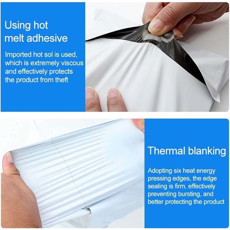 100pcs / Pack 20x30cm Custom Printed Thick Plastic Courier Bags with Your Logo for Products Packagi