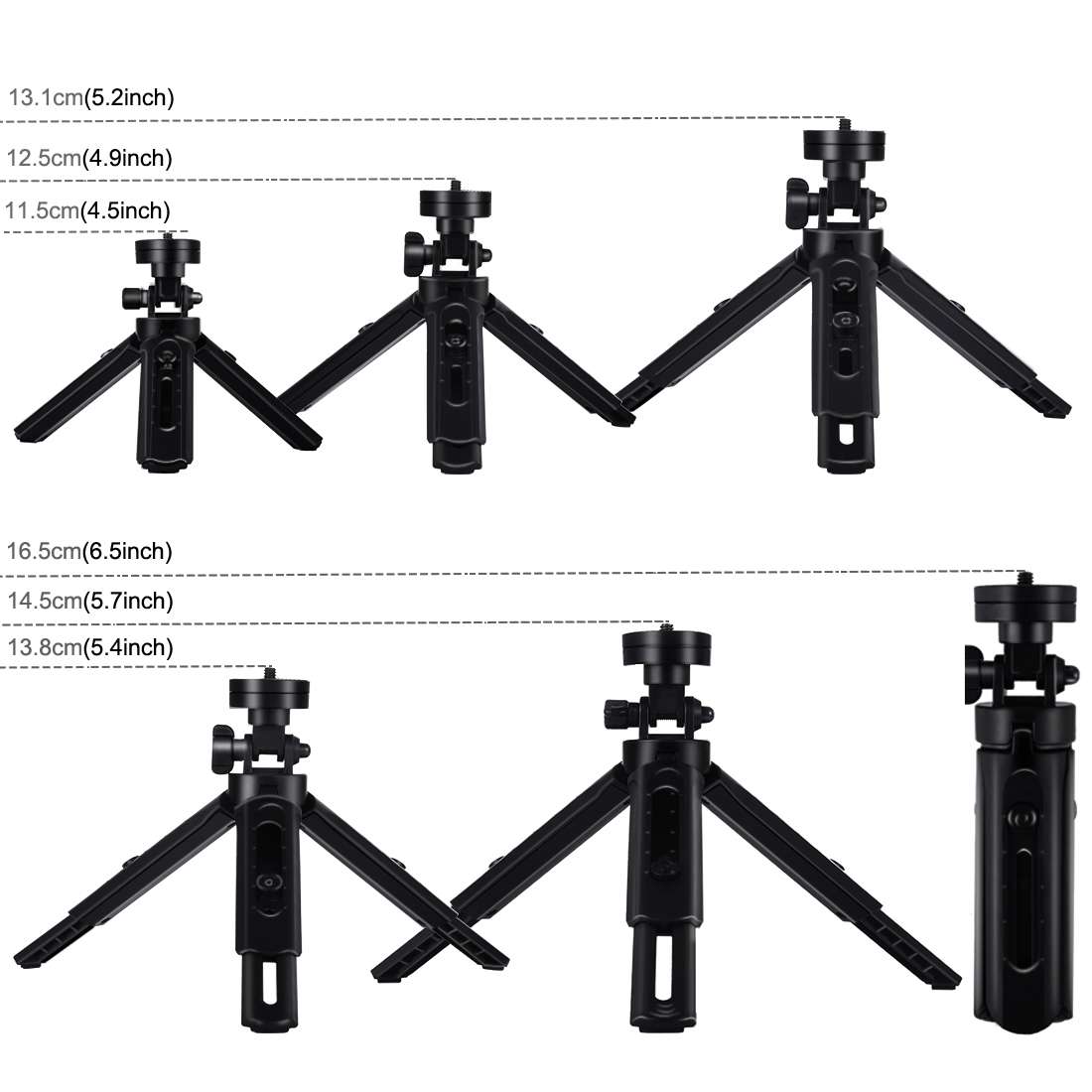 PULUZ 4.7 inch 12cm USB 3 Modes Dimmable LED Ring Vlogging Photography Video Lights + ... (Black)