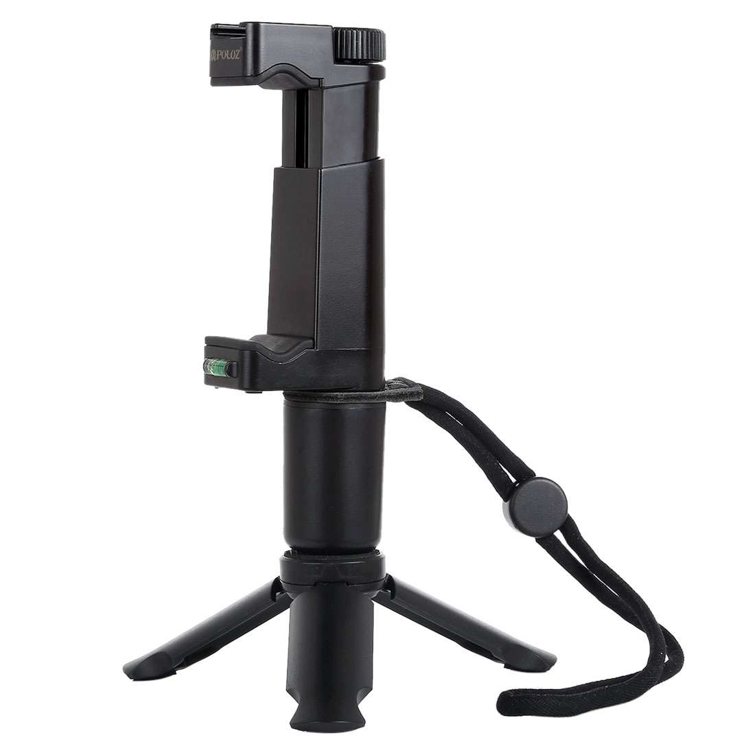 PULUZ Folding Plastic Tripod + Vlogging Live Broadcast Handheld Grip ABS Mount with Cold Shoe & Wr