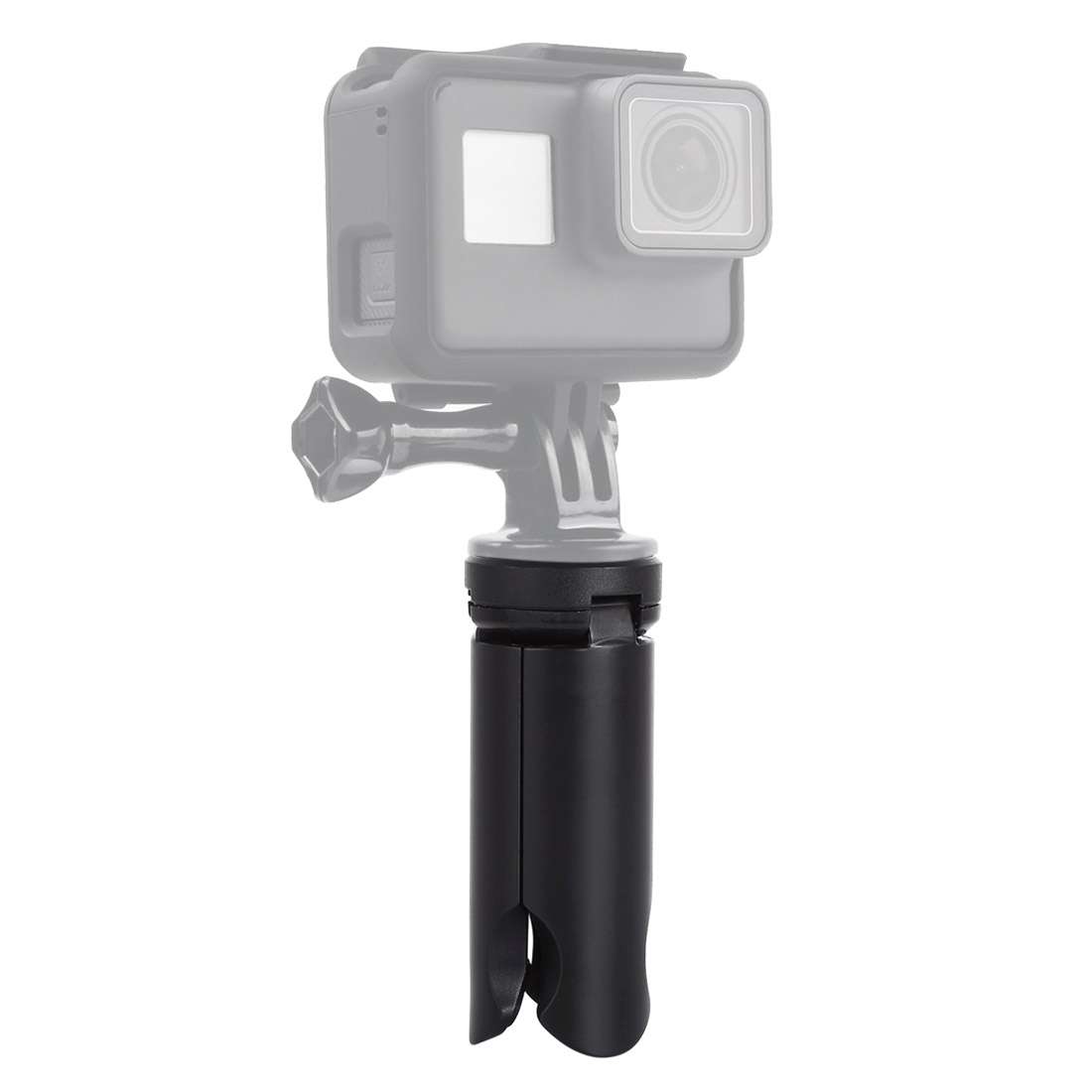 PULUZ Folding Plastic Tripod + Aluminum Alloy Clamp Bracket with Cold Shoe for iPhone, Galaxy, Hua