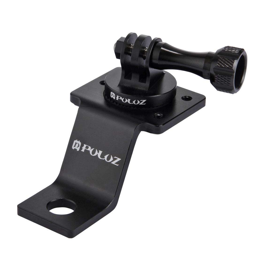 PULUZ Aluminum Alloy Motorcycle Fixed Holder Mount with Tripod Adapter & Screw for GoP ... (Black)