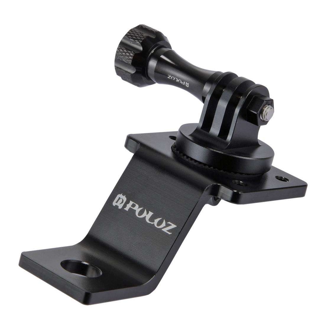 PULUZ Aluminum Alloy Motorcycle Fixed Holder Mount with Tripod Adapter & Screw for GoP ... (Black)