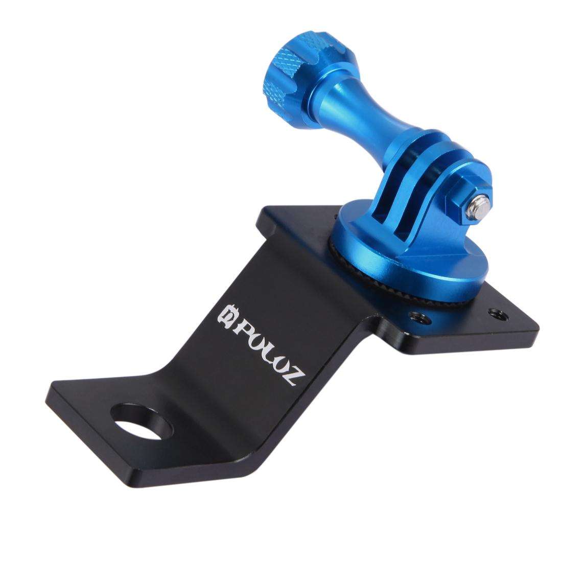 PULUZ Aluminum Alloy Motorcycle Fixed Holder Mount with Tripod Adapter & Screw for GoPr ... (Blue)