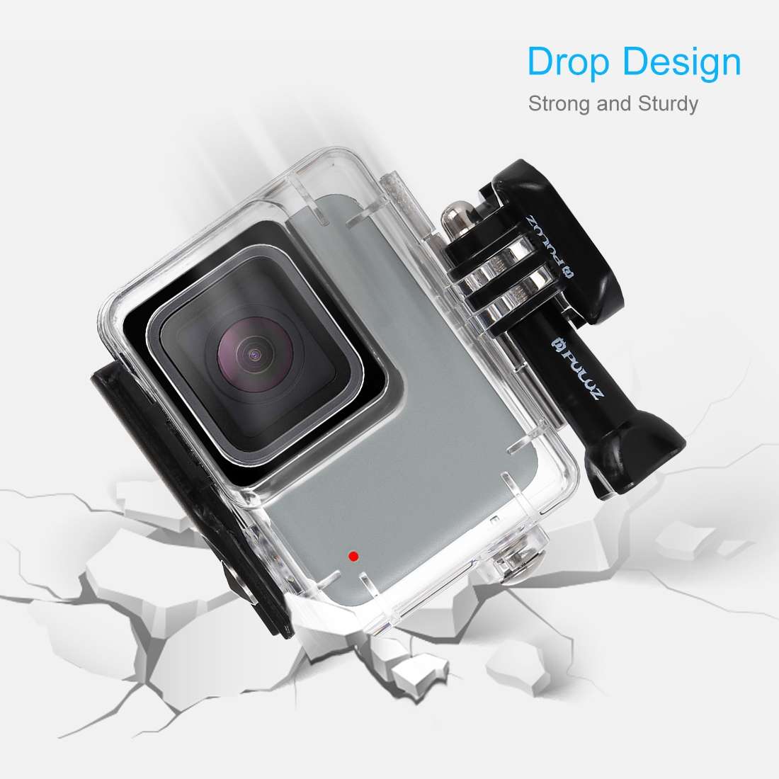 PULUZ 45m Underwater Waterproof Housing Diving Case for GoPro HERO7 Silver / HER ... (Transparent)