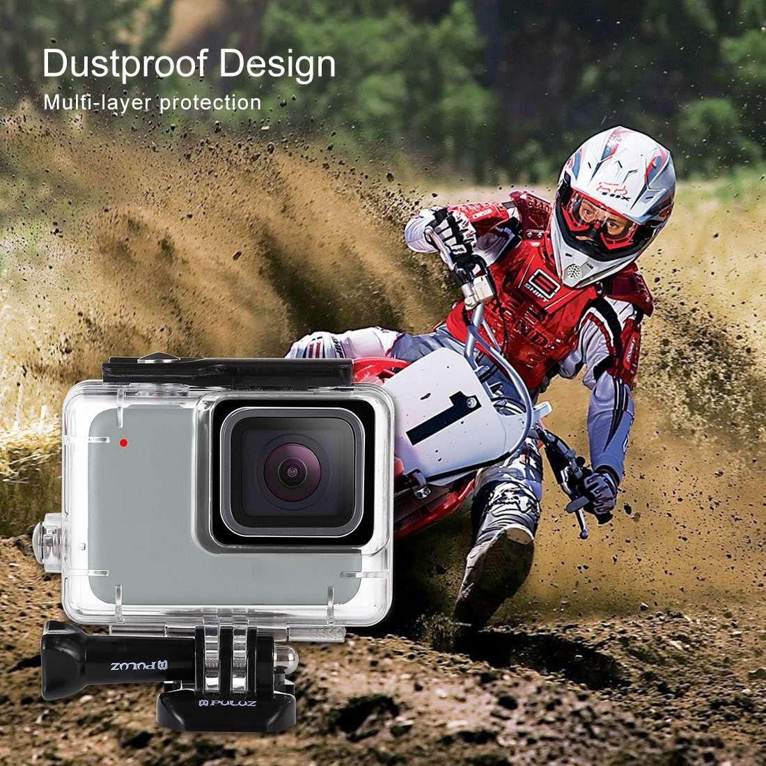 PULUZ 45m Underwater Waterproof Housing Diving Case for GoPro HERO7 Silver / HER ... (Transparent)