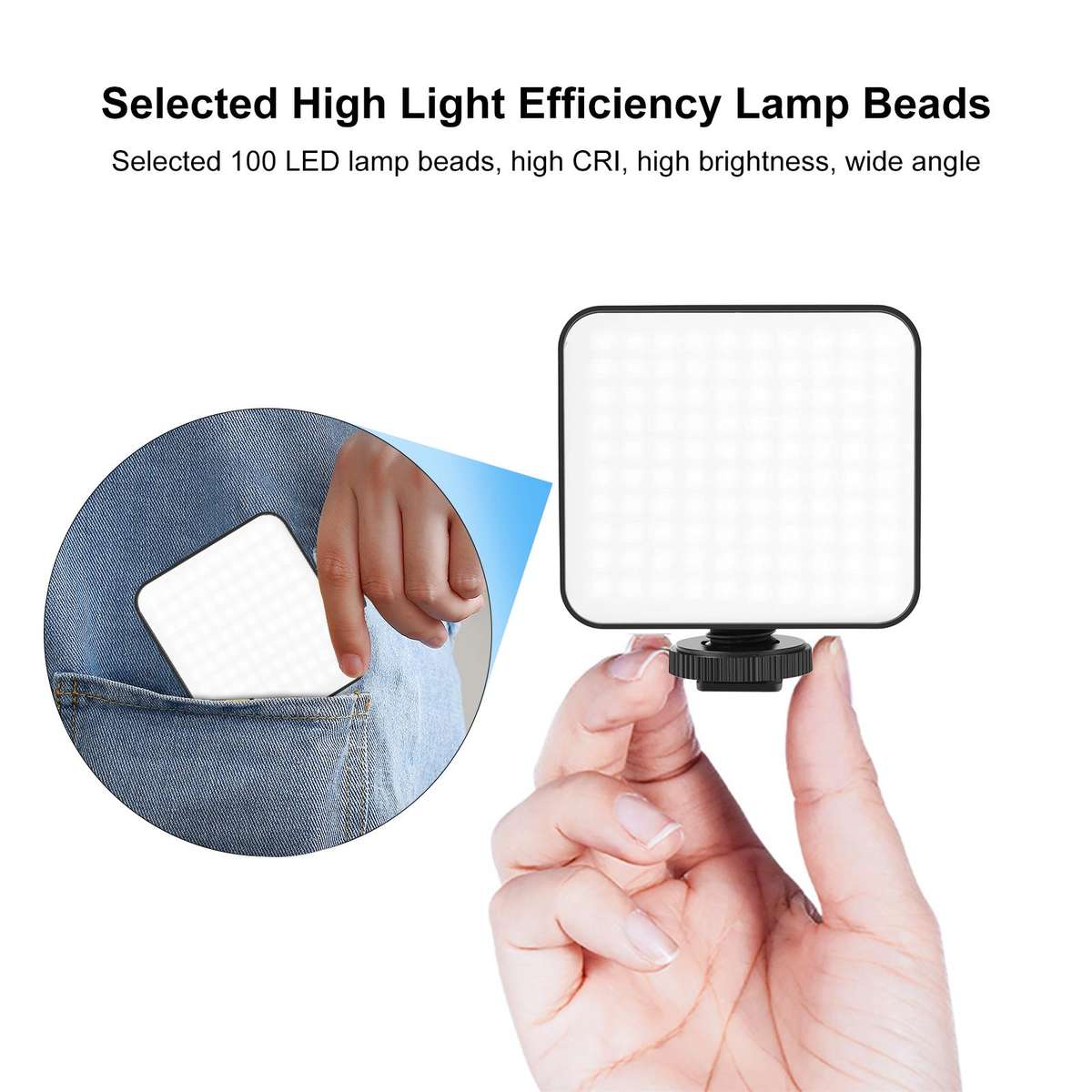 PULUZ 100 LED 5W 3-color Temperatures Adjustable Video Splicing Fill Light for Camera / Video Camcor