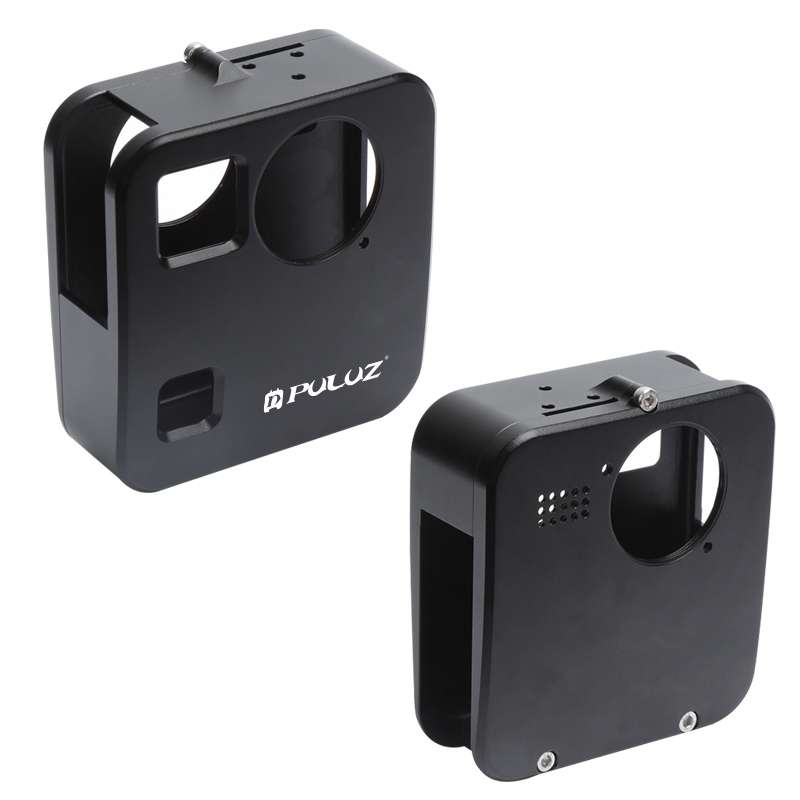 PULUZ for GoPro Fusion Housing Shell CNC Aluminum Alloy Protective Cage with Basic Mou ... (Black)