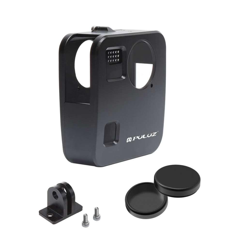 PULUZ for GoPro Fusion Housing Shell CNC Aluminum Alloy Protective Cage with Basic Mou ... (Black)