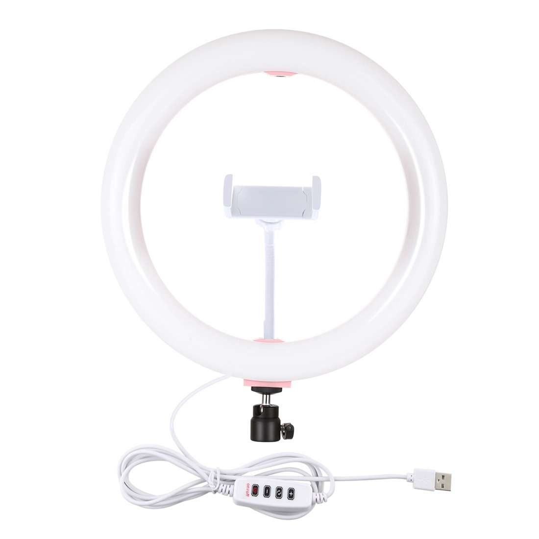 PULUZ 10.2 inch 26cm USB 3 Modes Dimmable Dual Color Temperature LED Curved Diffuse Lig ... (Pink)