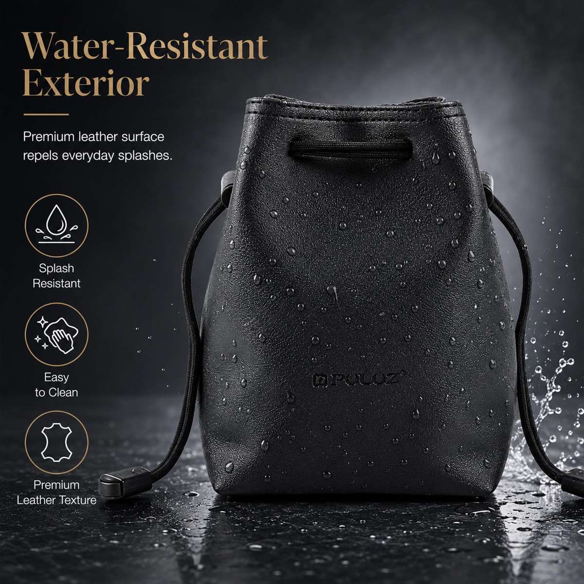 PULUZ Camera Protective Inner Bag Thick Padded Carrying Pouch with Shoulder Strap for Mirrorless & D