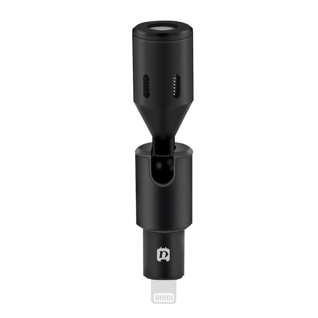 PULUZ 8PIN Jack Mobile Phone Omnidirectional Condenser Adjustable Microphone(Black)