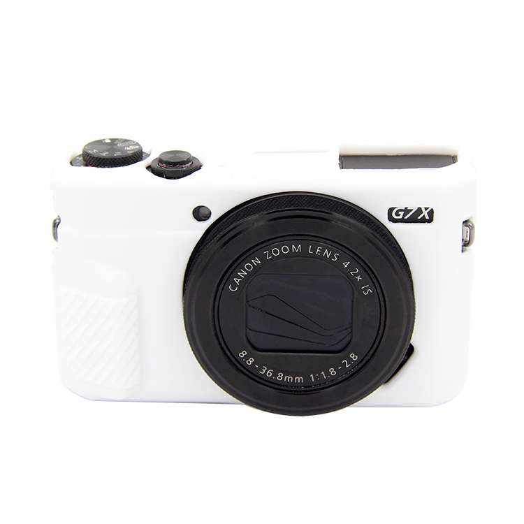 PULUZ Soft Silicone Protective Case for Canon EOS G7 X Mark II(White)