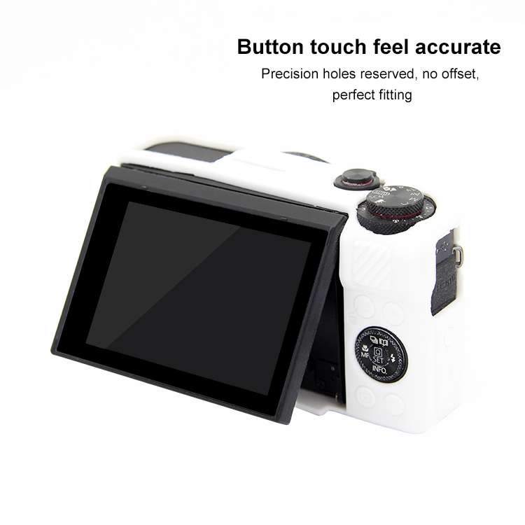 PULUZ Soft Silicone Protective Case for Canon EOS G7 X Mark II(White)