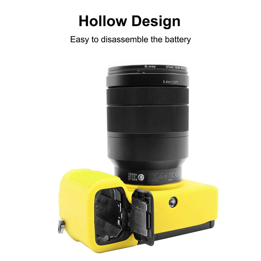 PULUZ Soft Silicone Protective Case for Sony A7C / ILCE-7C(Yellow)