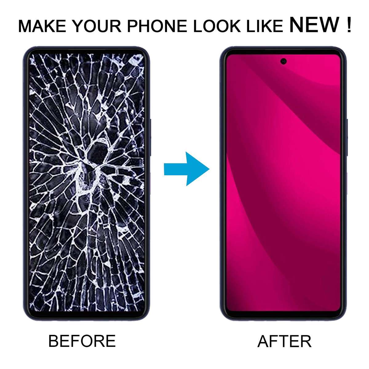 For T-mobile Revvl 7 Pro Original LCD Screen Digitizer Full Assembly with Frame (Black)