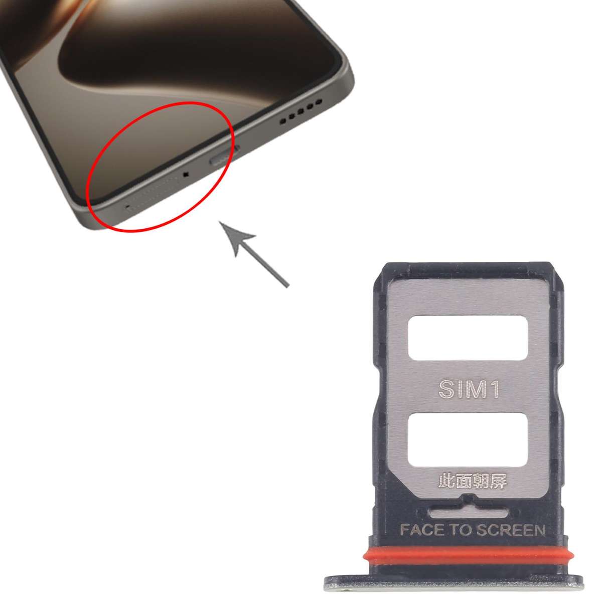 For Xiaomi 14T 5G 10pcs Original SIM Card Tray + SIM Card Tray (Black)