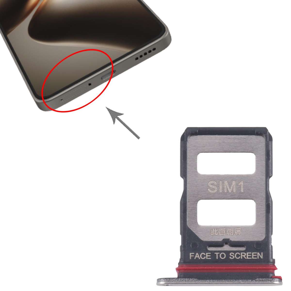 For Xiaomi 14T 5G 10pcs Original SIM Card Tray + SIM Card Tray (Black)