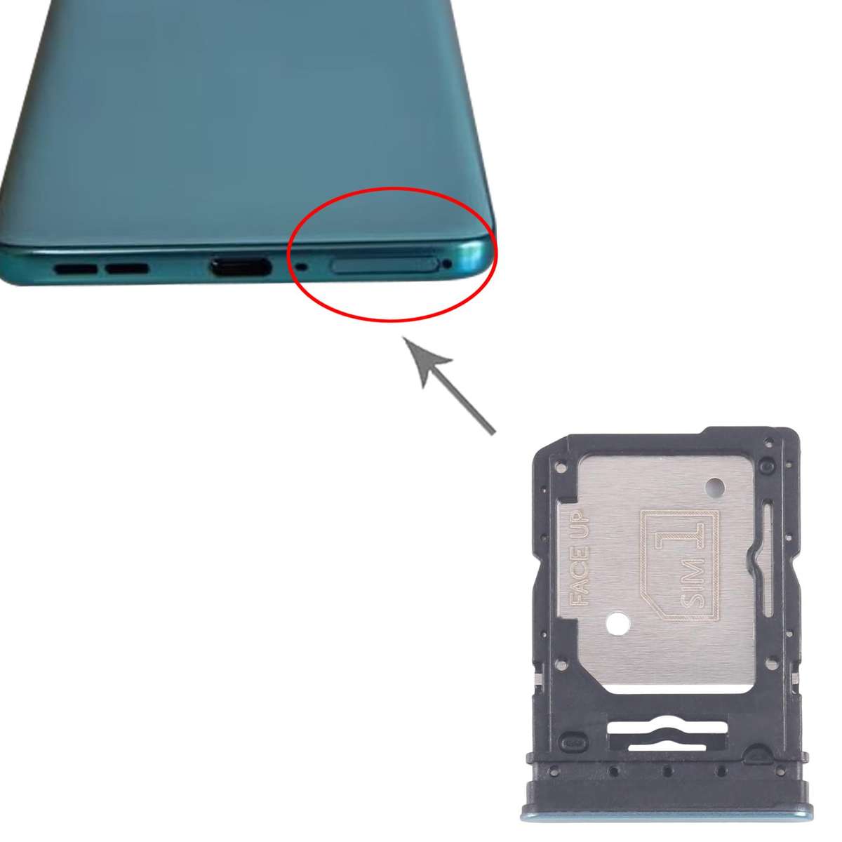 For Motorola Edge 60 Fusion 10pcs Original SIM Card Tray + SIM Card Tray / Micro SD Ca ... (Green)