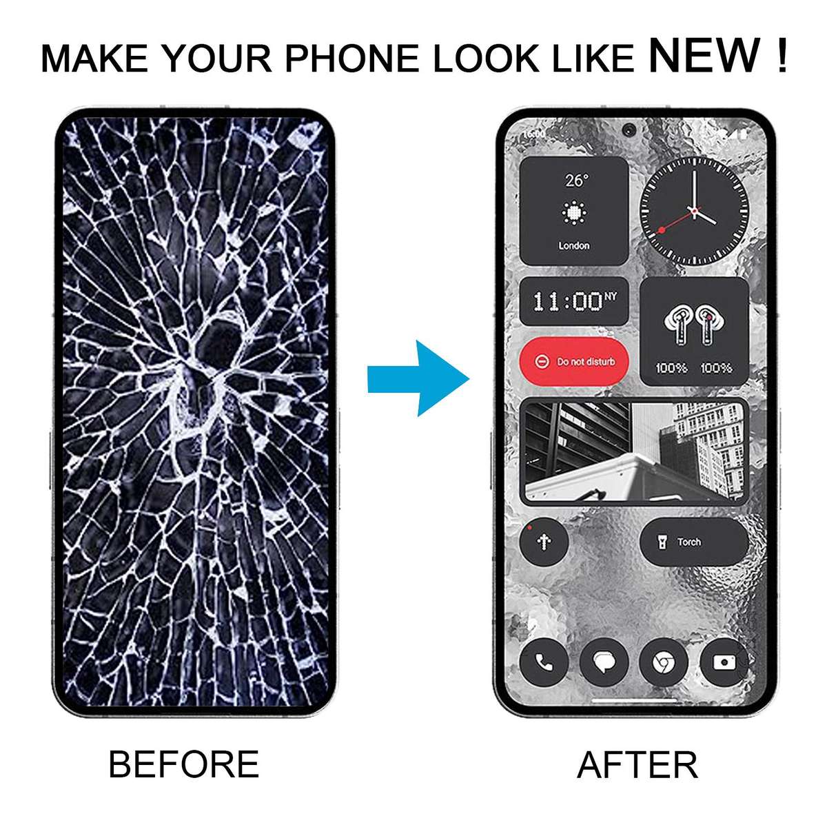 For Nothing Phone 2 TFT LCD Screen with Digitizer Full Assembly