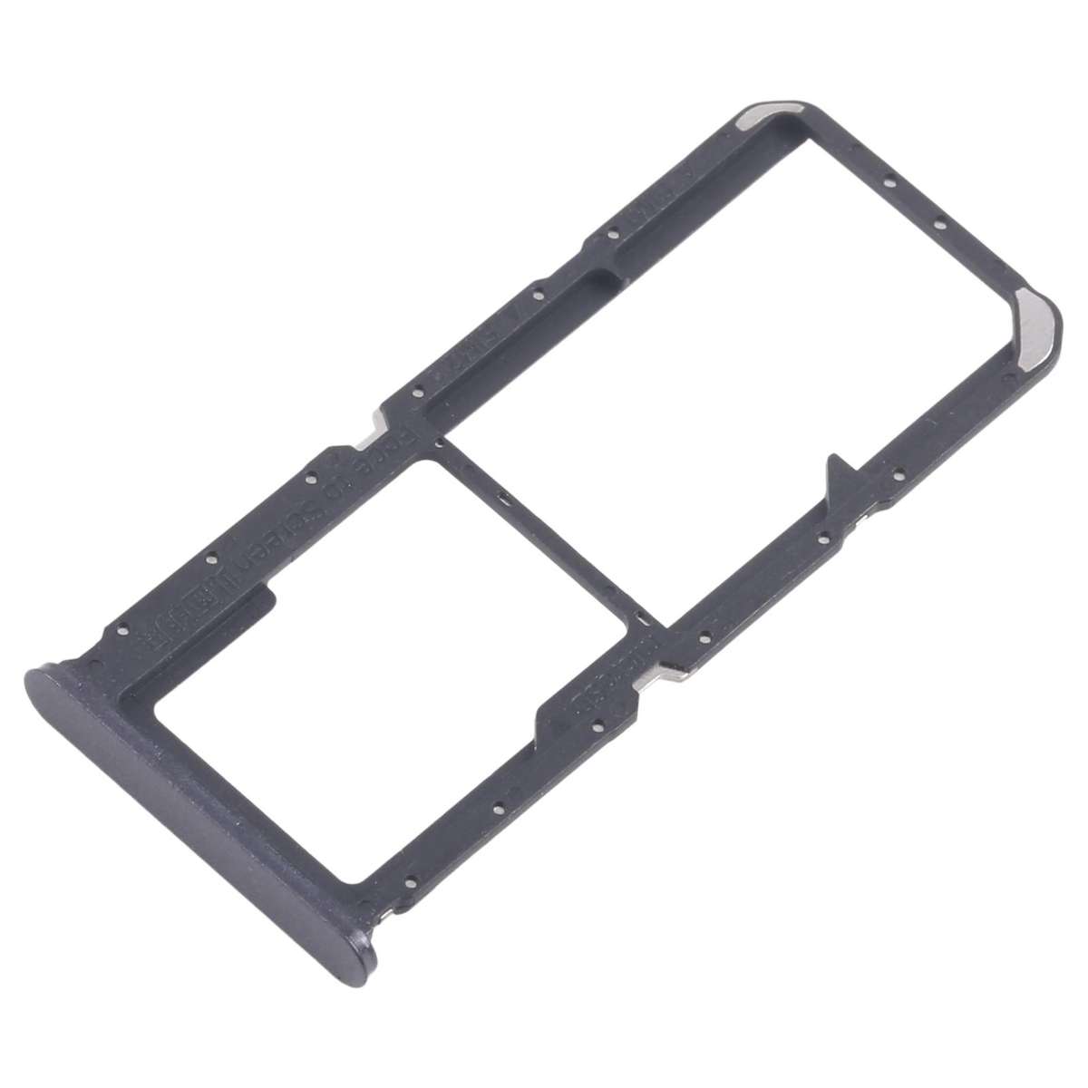 For OPPO A60 4G CPH2631 10pcs Original SIM Card Tray + SIM Card Tray + Micro SD Card Tray (Black)