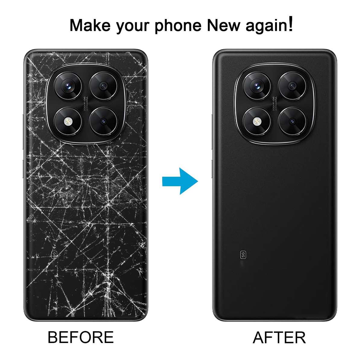 For Xiaomi Redmi Note 14 Pro+ 5G OEM Back Cover(Black)