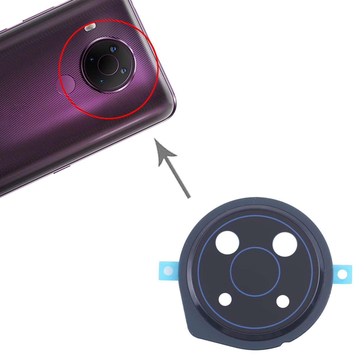 For Nokia 5.4 Original Camera Lens Cover (Blue)