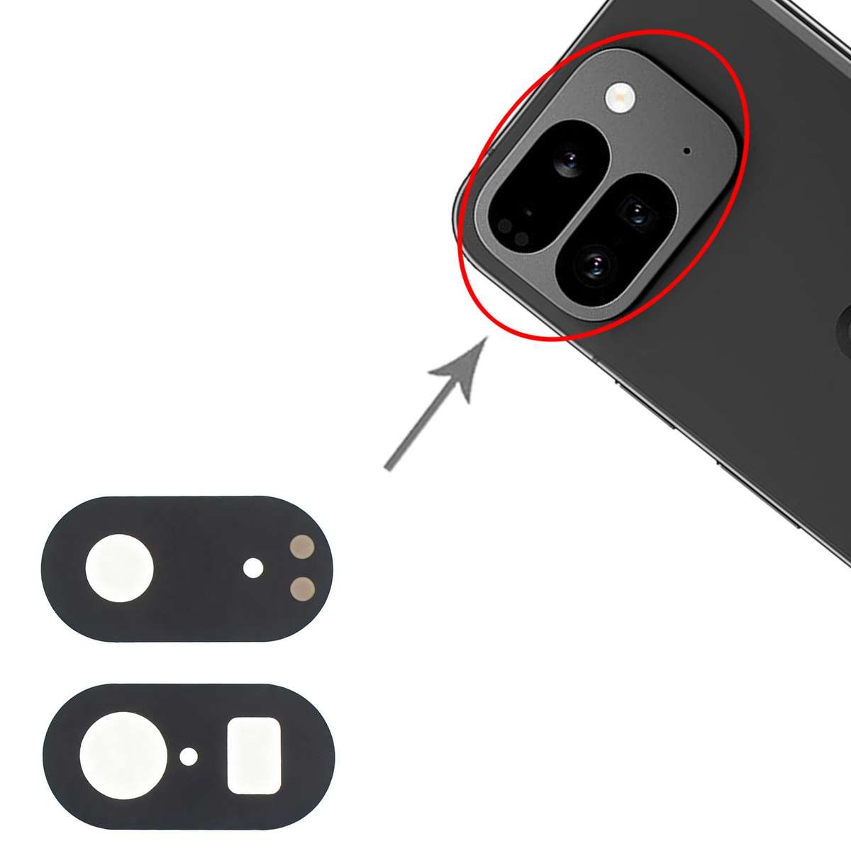 For Google Pixel 9 Pro Fold Original Back Camera Lens