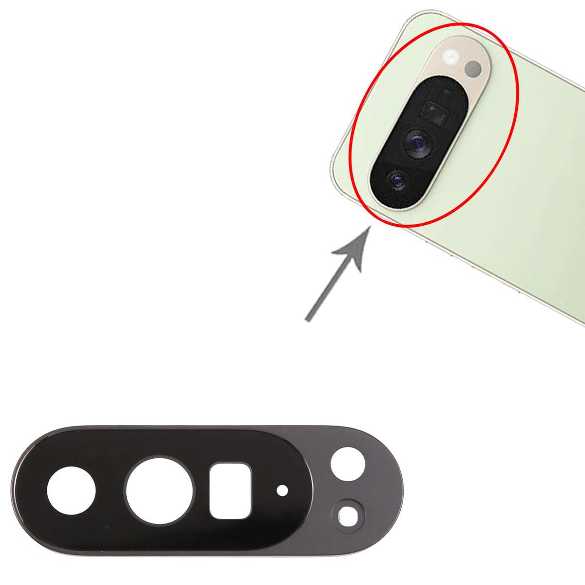 For Google Pixel 10 Pro XL Rear Camera Lens Cover (Black)