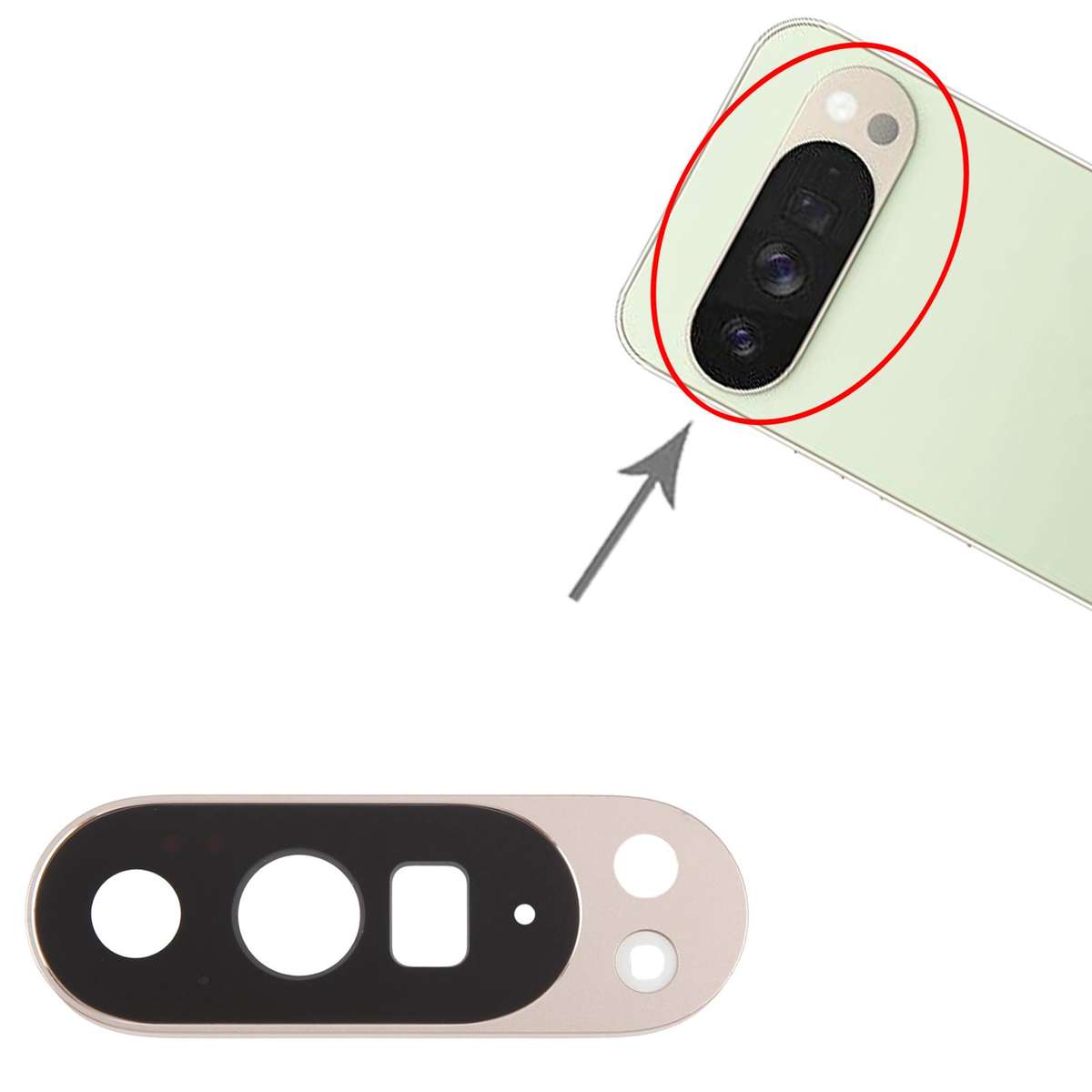 For Google Pixel 10 Pro XL Rear Camera Lens Cover (Black)