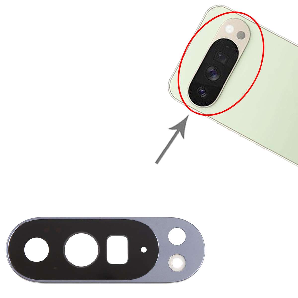 For Google Pixel 10 Pro XL Rear Camera Lens Cover (Black)