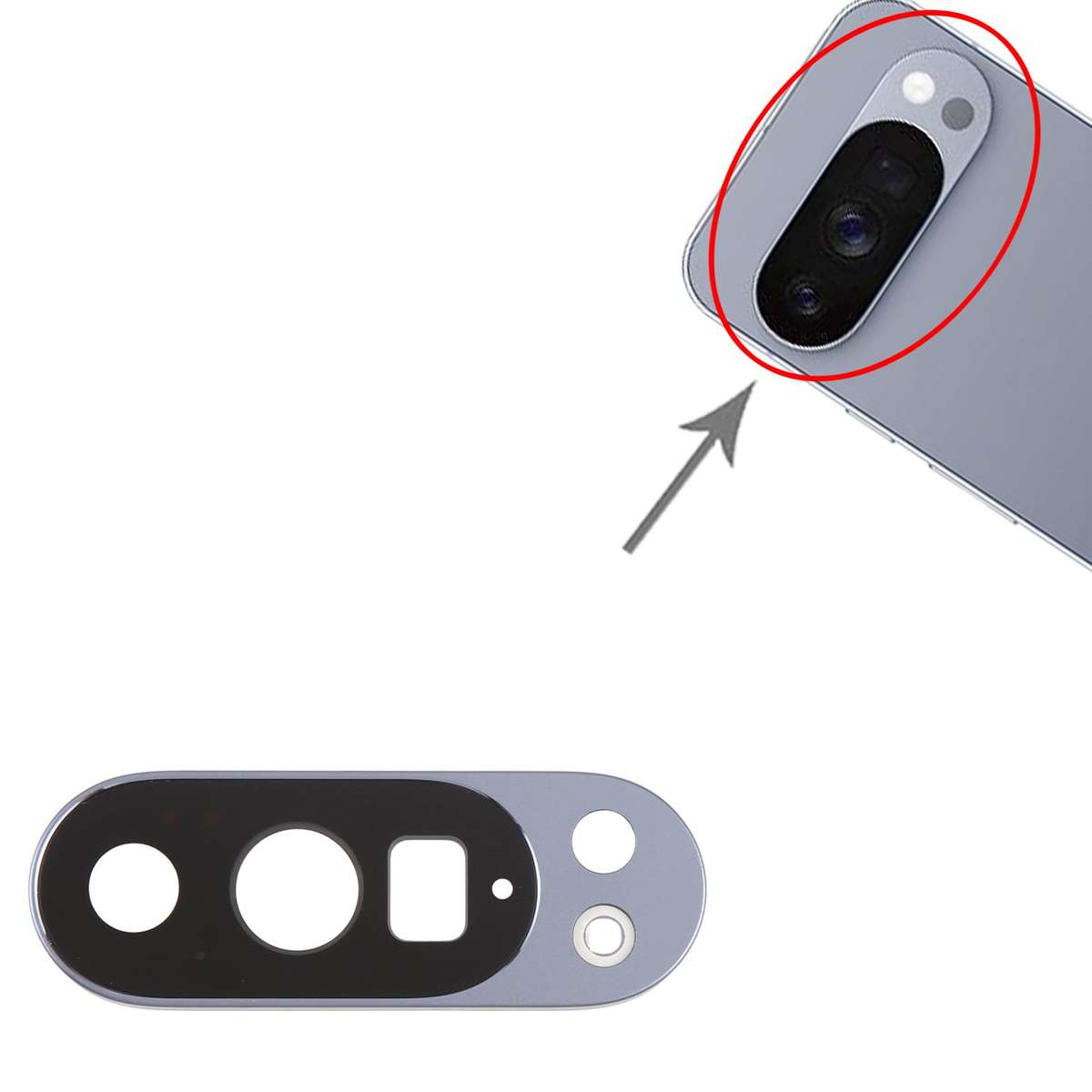 For Google Pixel 10 Pro Rear Camera Lens Cover (Black)