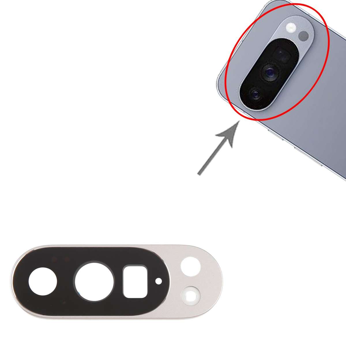 For Google Pixel 10 Pro Rear Camera Lens Cover (Black)