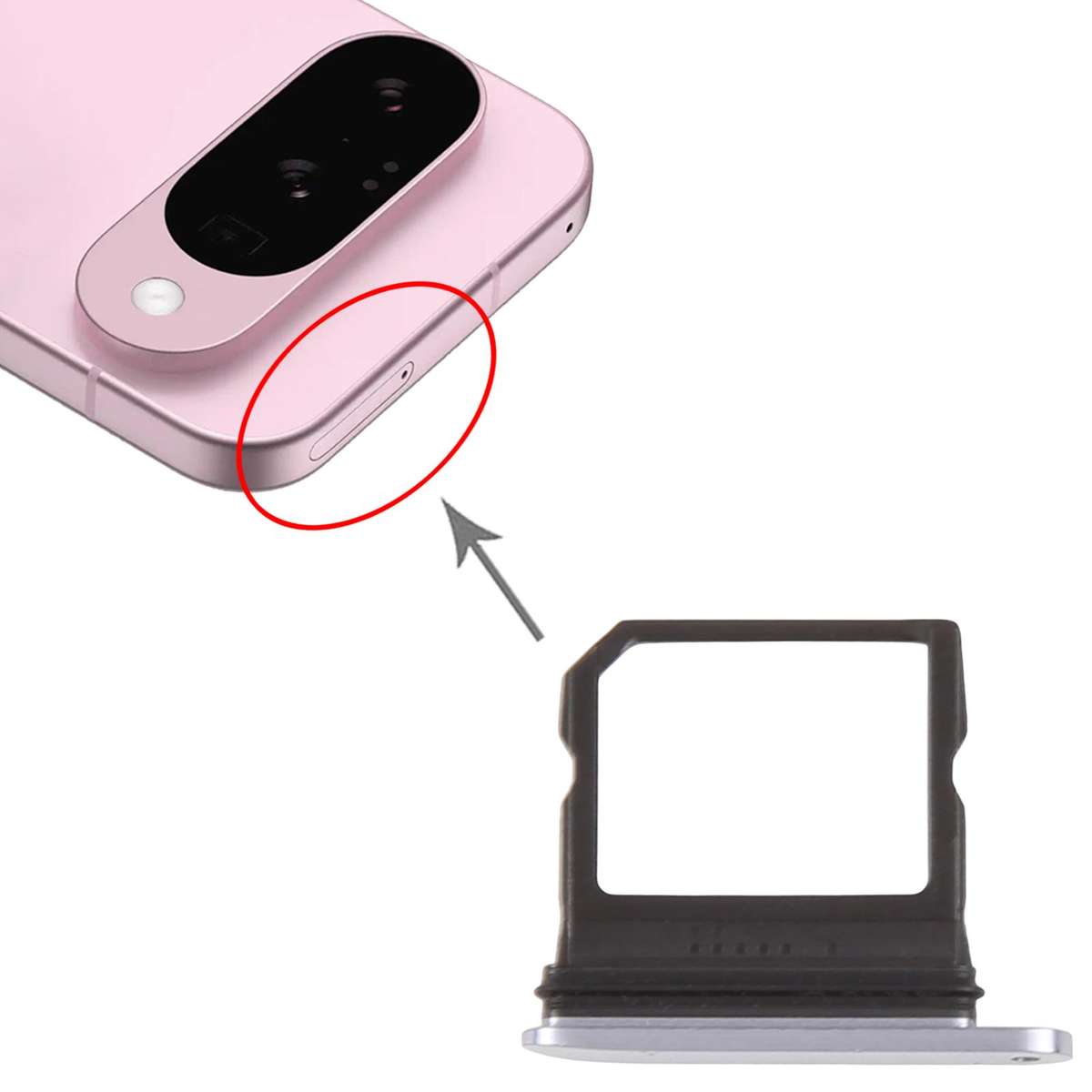For Google Pixel 10 Pro SIM Card Tray (Black)