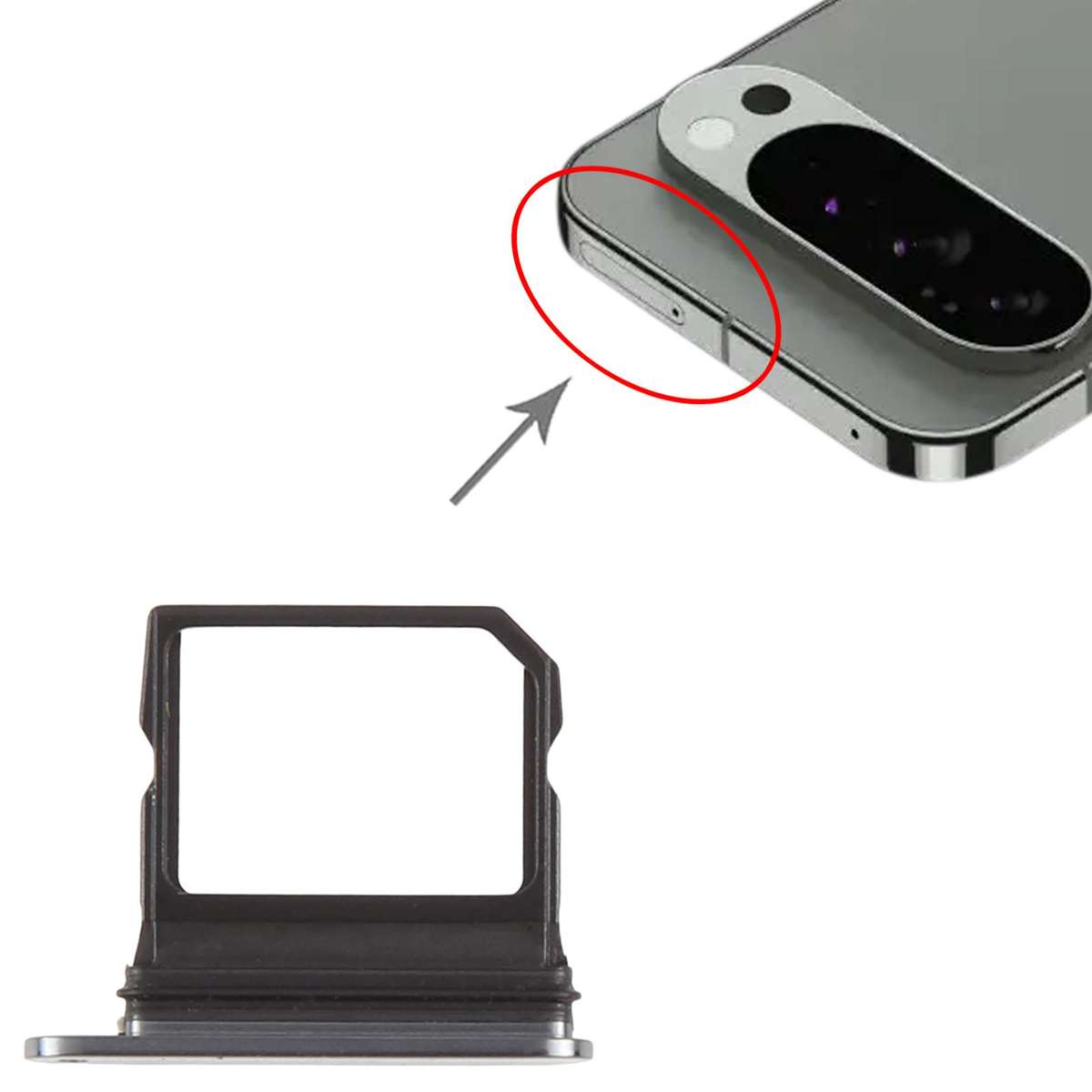 For Google Pixel 10 Pro XL SIM Card Tray (Black)