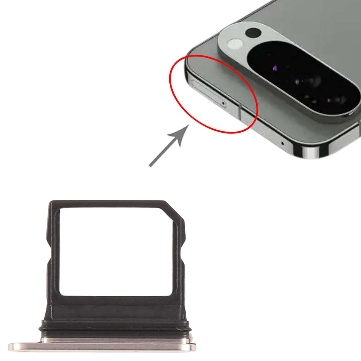 For Google Pixel 10 Pro XL SIM Card Tray (Black)