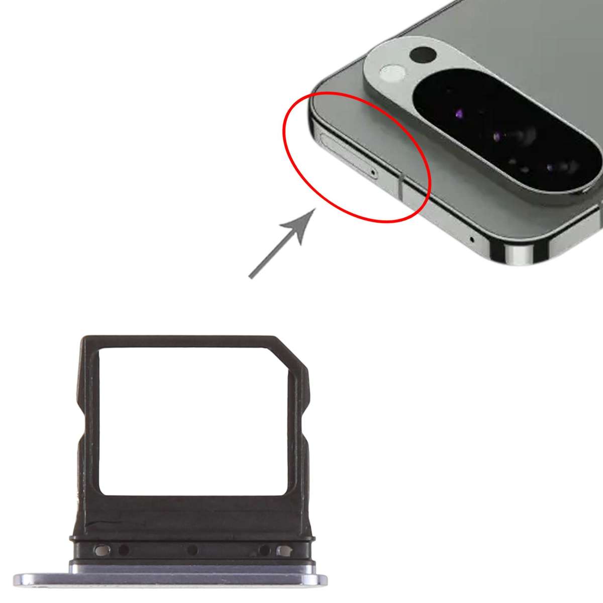 For Google Pixel 10 Pro XL SIM Card Tray (Black)