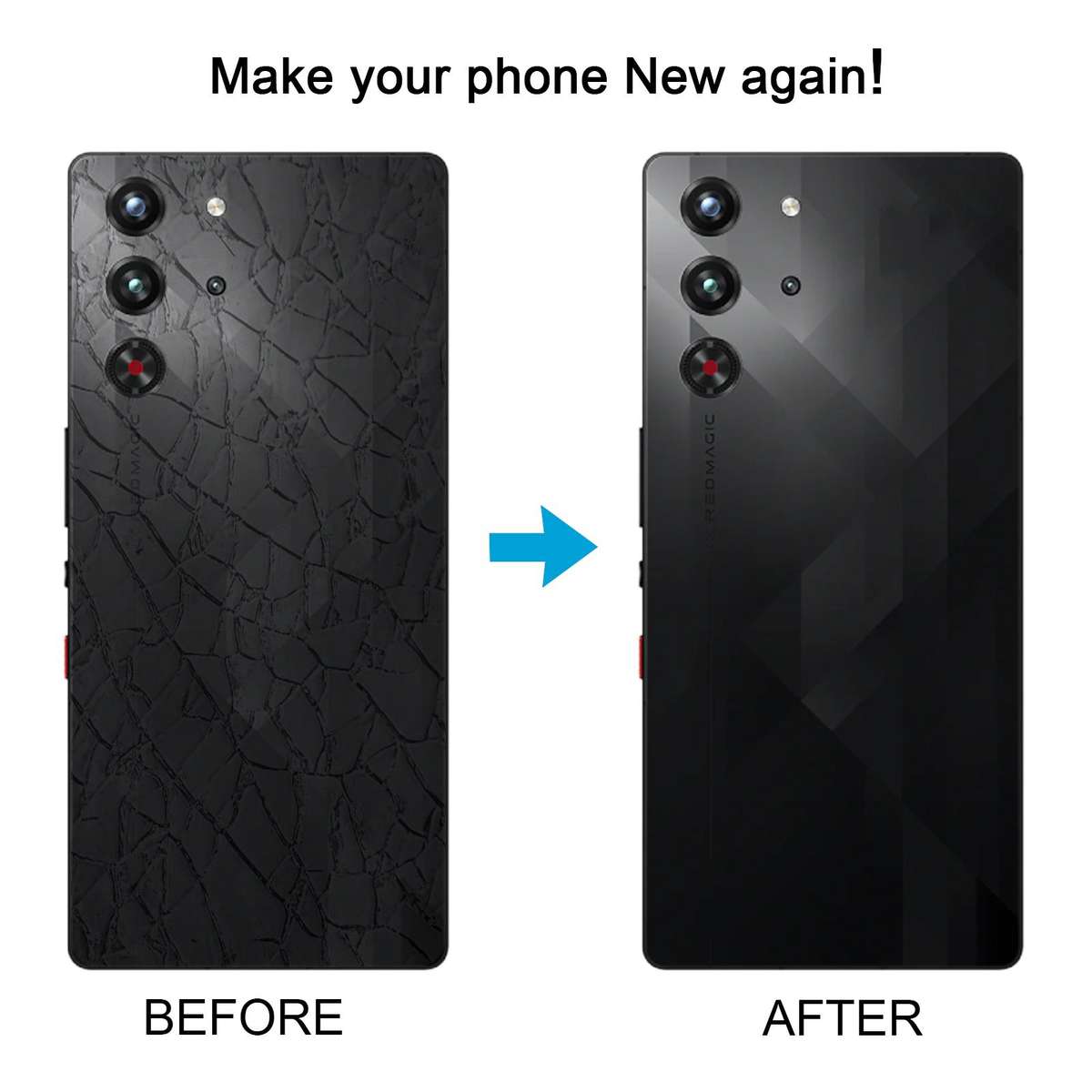 For ZTE nubia RedMagic 10 Pro Original Glass Battery Back Cover (Black)