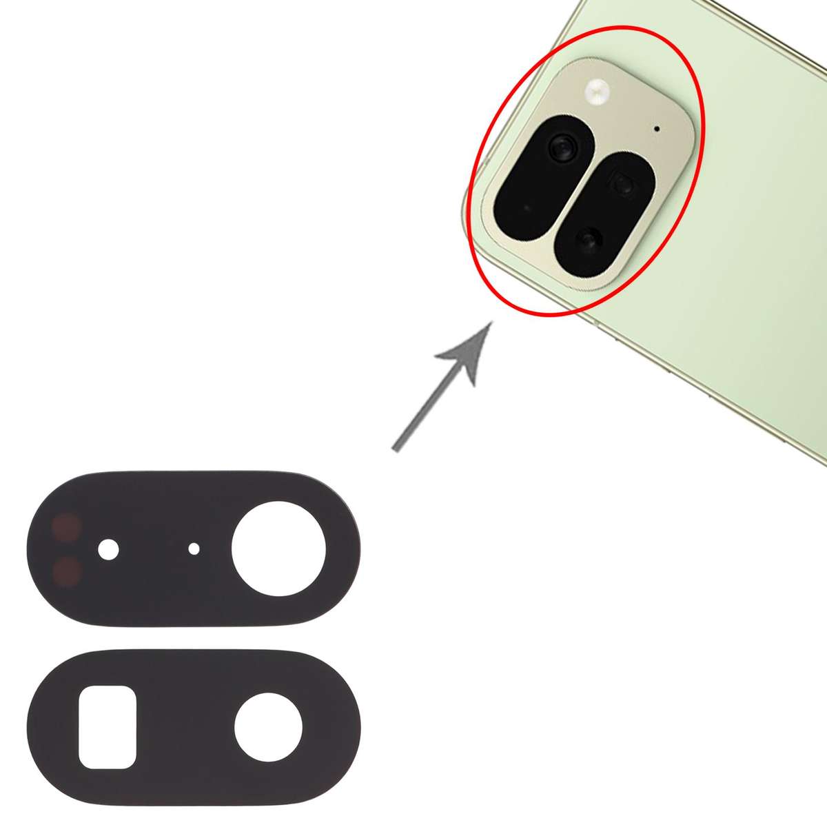 For Google Pixel 10 Pro Fold 10pcs Back Camera Lens