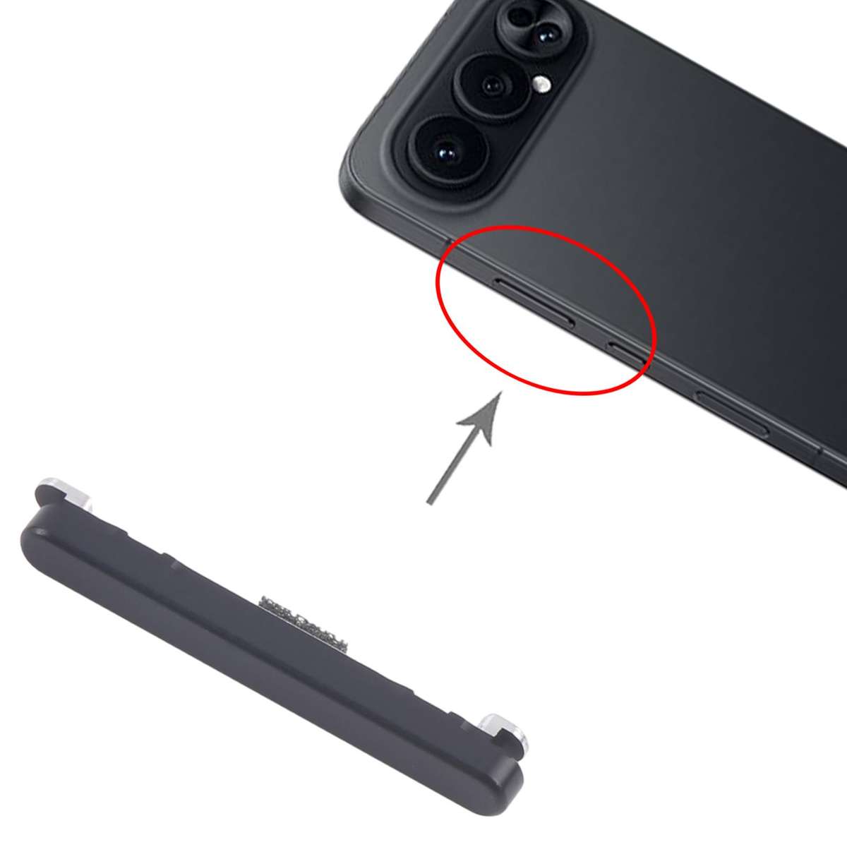 For Honor 500 Pro 10pcs Original Volume Control Button (Black)