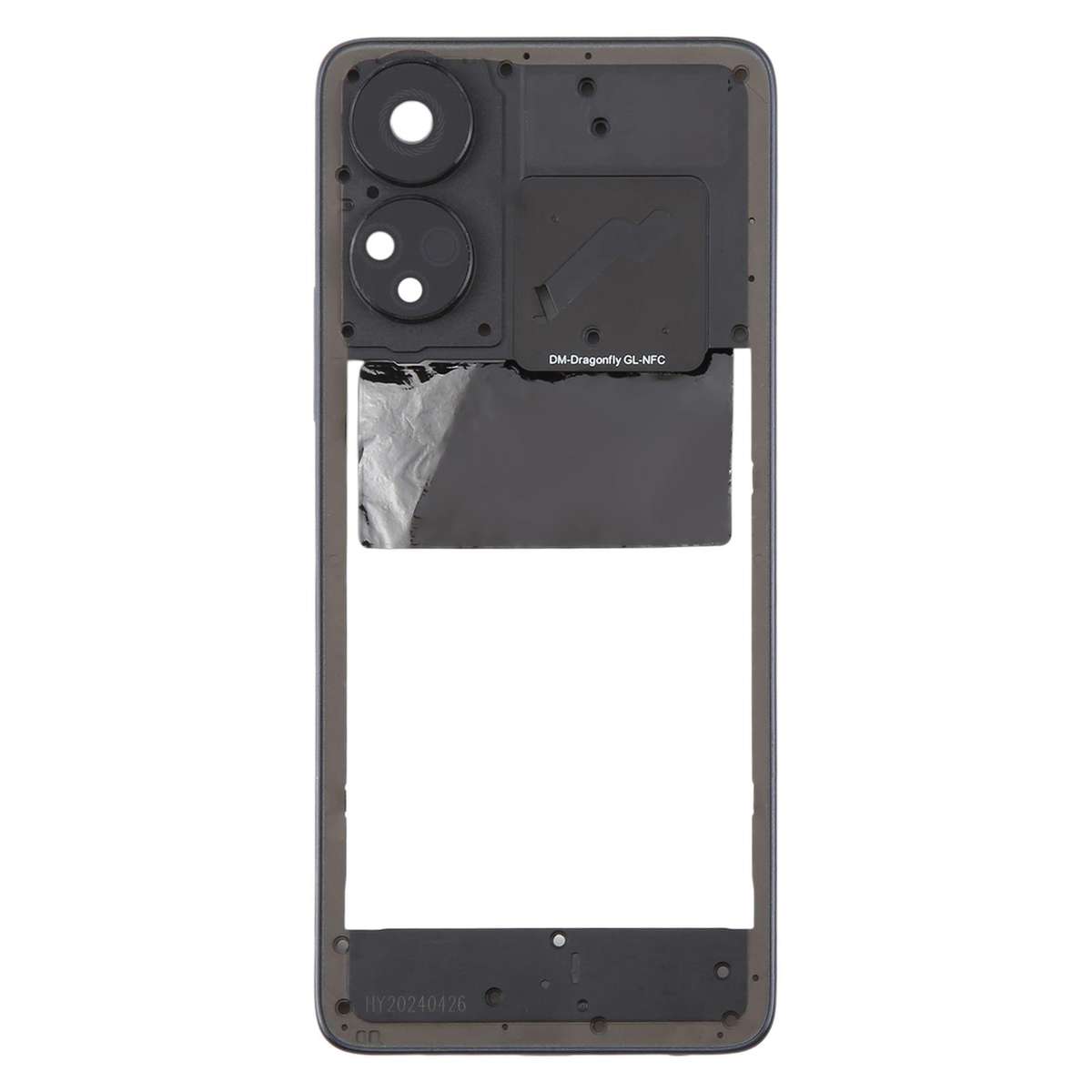 For TCL 50 5G T613P T613K Original Middle Frame Bezel Plate (Black)