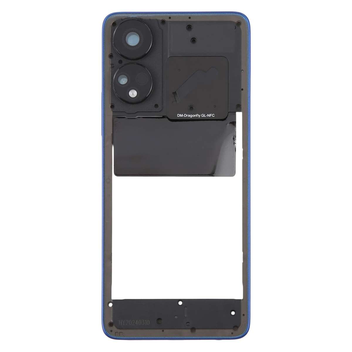 For TCL 50 5G T613P T613K Original Middle Frame Bezel Plate (Black)