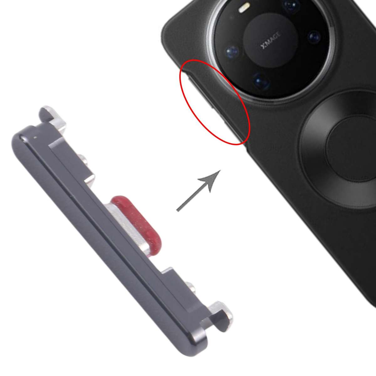 For Huawei Mate 80 Pro 10pcs Original Volume Control Button (Black)