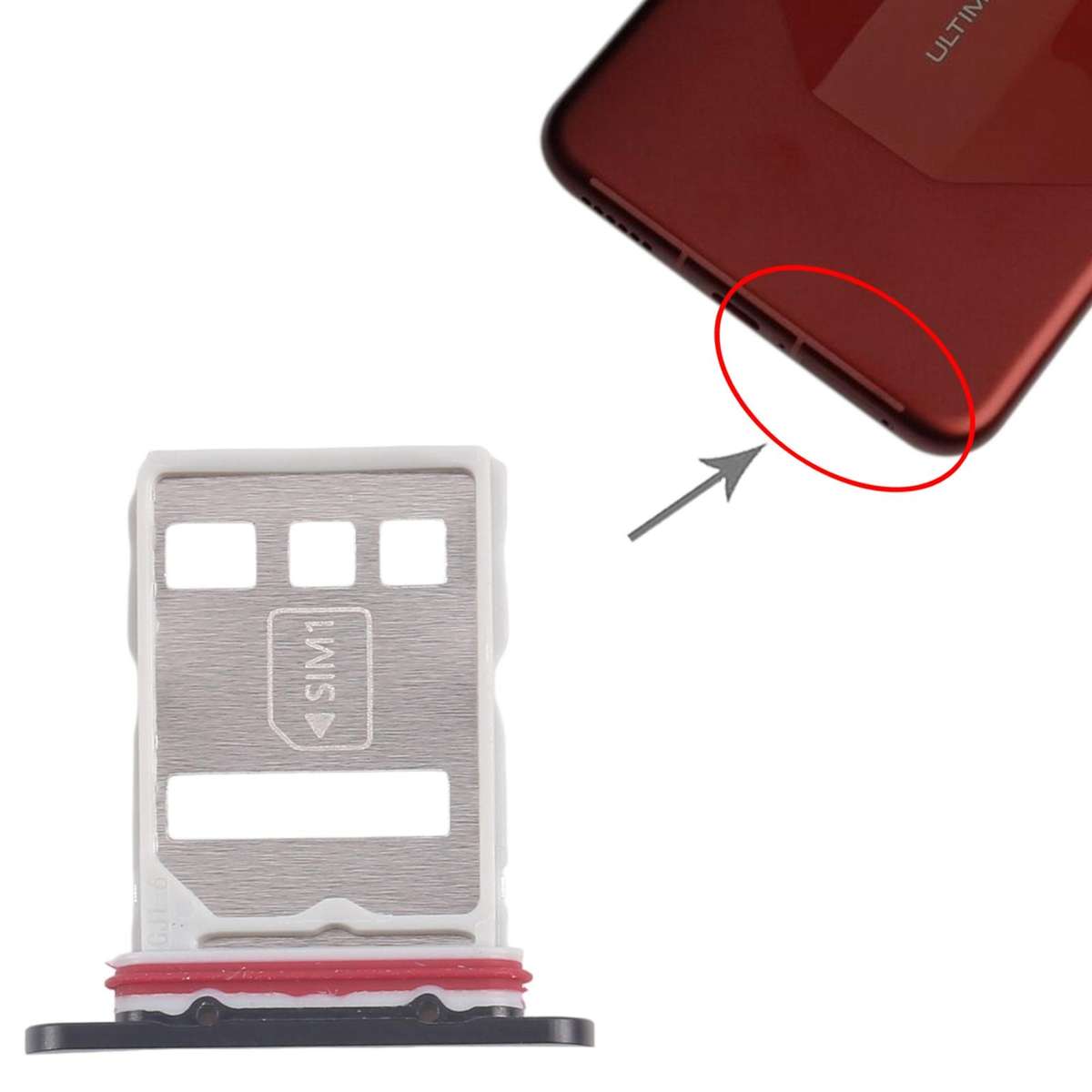 For Huawei Mate 60 Pro+ 10pcs Original SIM Card Tray + NM Card Tray (Black)