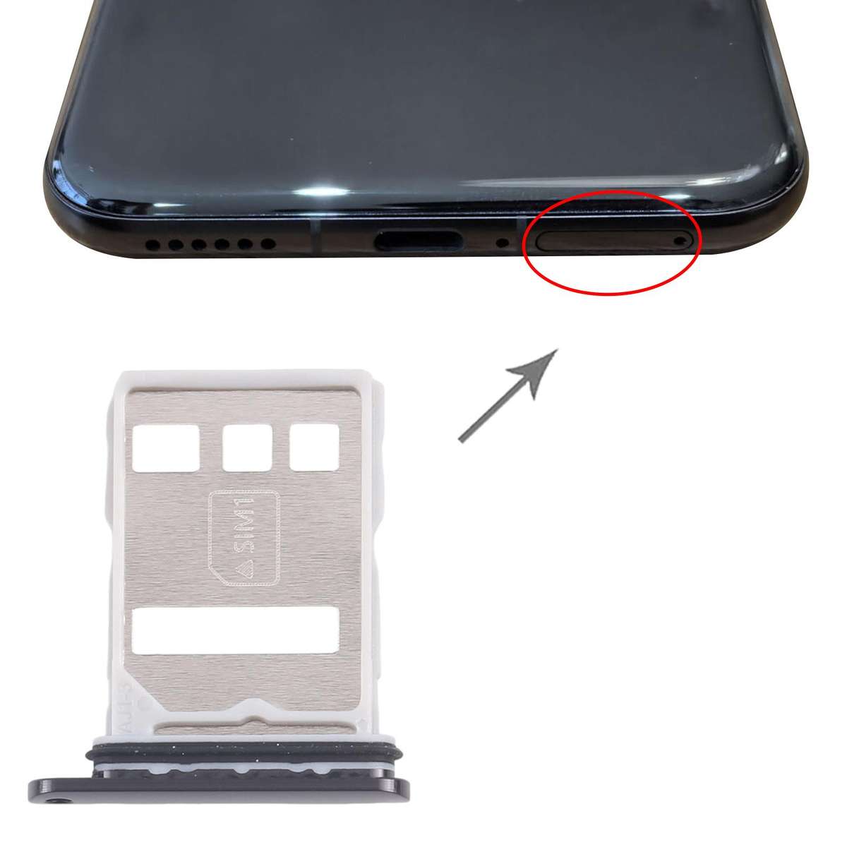 For Huawei Pura 80 Pro+ 10pcs Original SIM Card Tray + SIM Card Tray (Black)
