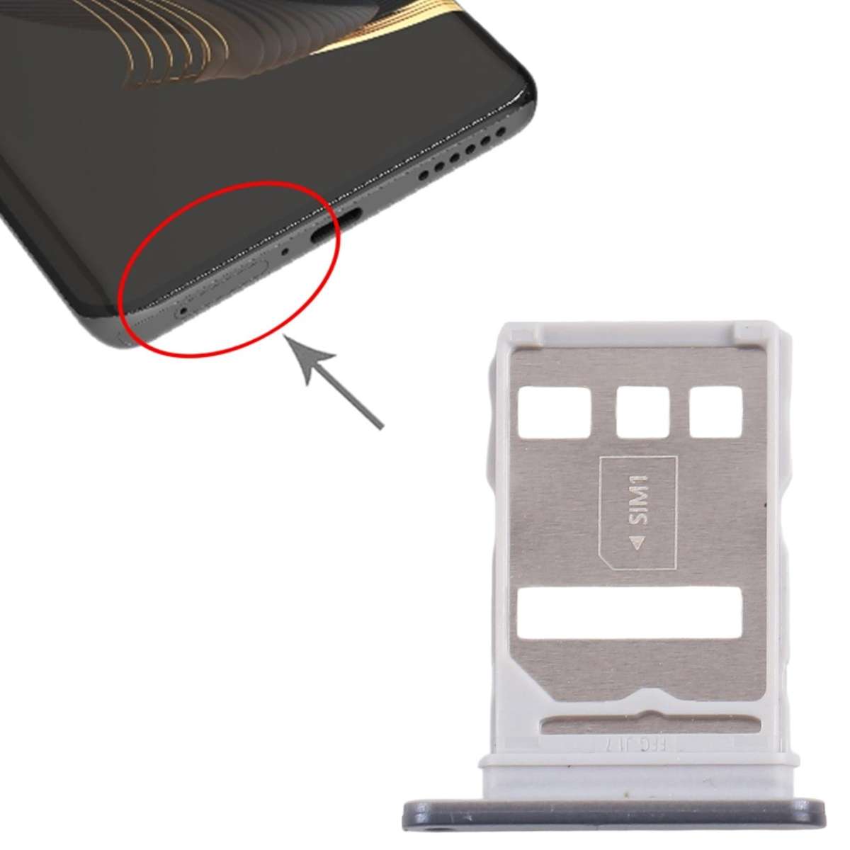 For Huawei nova 10 Pro 10pcs Original SIM Card Tray + SIM Card Tray (Black)